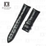 Custom black alligator leather watch strap watch bands replacement for Corum Gold Double Eagle Coin for sale at low price (2)