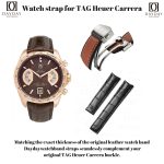 Custom black brown alligator leather watch straps wristband replacement for TAG Heuer Carrera Calibre 16 17 361 men and women's watch aftermarket