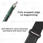 Handmade custom green alligator leather velcro watch strap bands with elastic replacement for Richard Mille RM 035 030 055 011 067 men and women's watch (2)