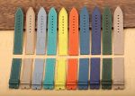 Handmade multi-color calf leather watch bands straps replacement 22mm for Swatch x Blancpain Bioceramic Scuba Fifty Fathoms for sale