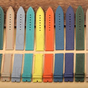 Handmade multi-color calf leather watch bands straps replacement 22mm for Swatch x Blancpain Bioceramic Scuba Fifty Fathoms for sale