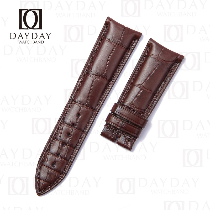 Personalized brown crocodile leather watch strap watch bands replacement for Corum Twenty Dollar Gold Coin for sale aftermarket