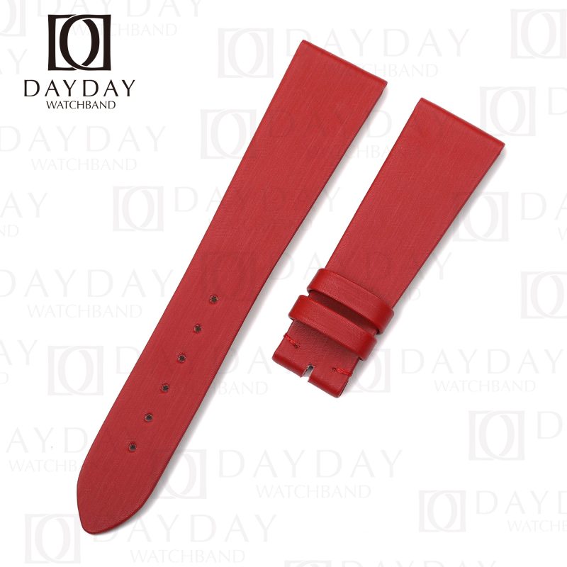 Shop custom handmade satin fabric red best watch strap replacement for Cartier Tank Automatic, Must, XL, Solo, Large, Francaise, Louis, Americaine for sale