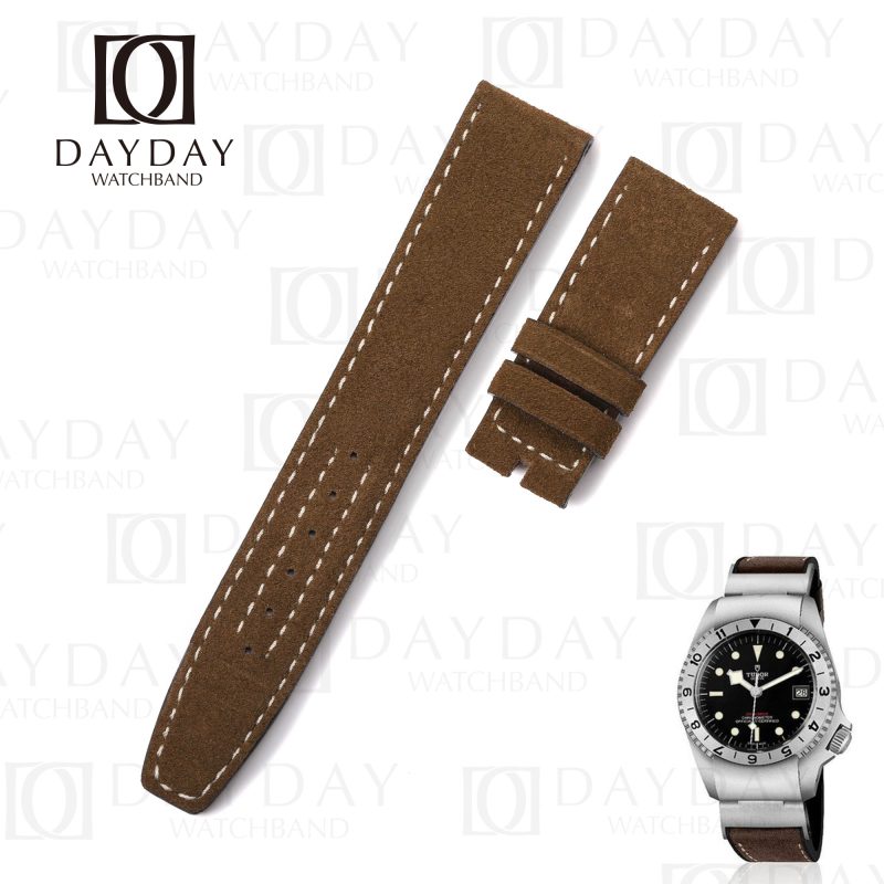 Best personalized bespoke distressed leather watch straps band with calfskin leather for Tudor Heritage Black Bay P01 20mm for sale (2)