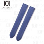 Buy blue calfskin leather watch band strap replacement for Cartier Santos Galbee 24mm 29mm men and womens watch aftermarket for sale