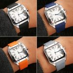 daydaywatchband black blue grey orange rubber watch strap replacement for Cartier Santos Small, Medium, Large for sale