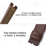 Buy bespoke personalized brown calf leather watch band replacement for VCA van cleef & arpels a Collection Moonphase ladies watch