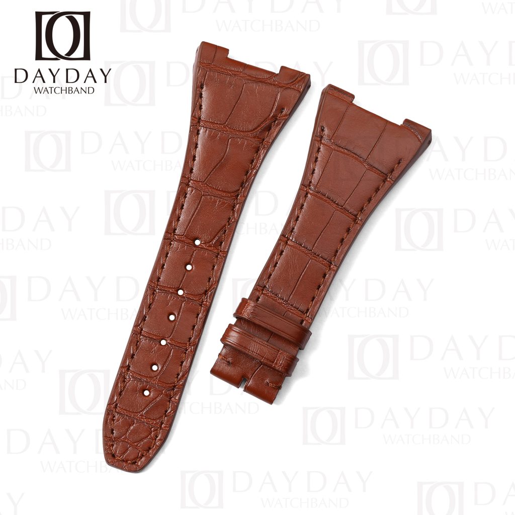 Buy custom bespoke Brown alligator leather strap replacement for IWC Da Vinci IW546101 men's watch for sale aftermarket