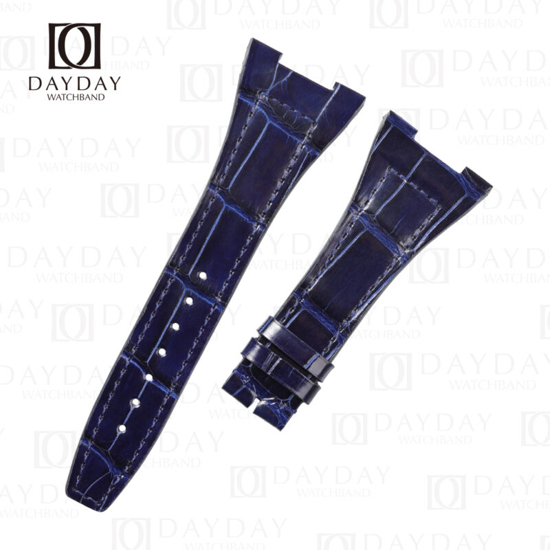 Buy custom bespoke Dark Blue alligator leather strap replacement for IWC Da Vinci IW546101 men's watch for sale aftermarket