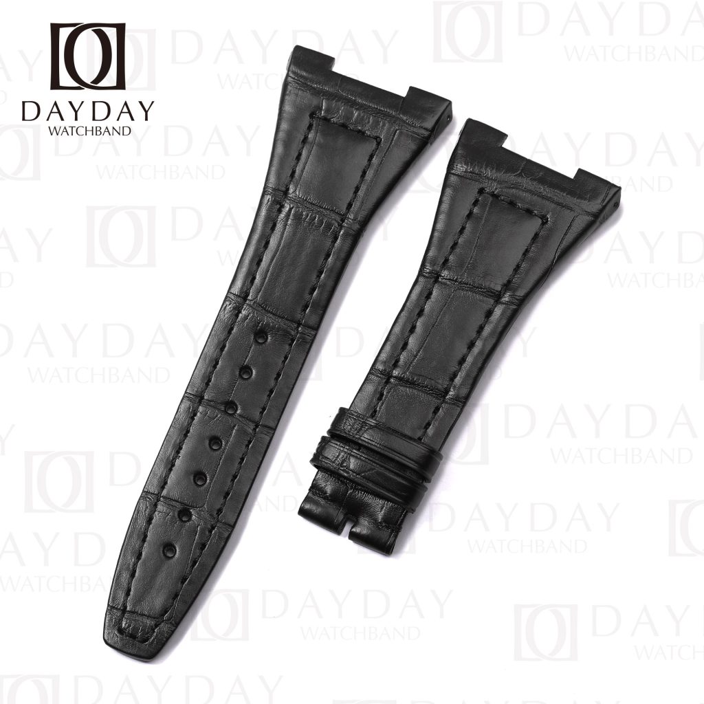 Buy custom bespoke black alligator leather strap replacement for IWC Da Vinci IW546101 men's watch for sale aftermarket (4)