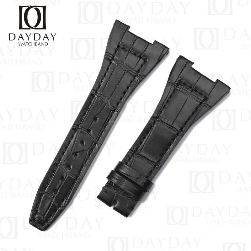 Buy custom bespoke black alligator leather strap replacement for IWC Da Vinci IW546101 men's watch for sale aftermarket