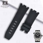 Buy high quality sweatproof black watch band belt replacement for AP Audemars Piguet Royal Oak Offshore 42mm men's watch aftermarket