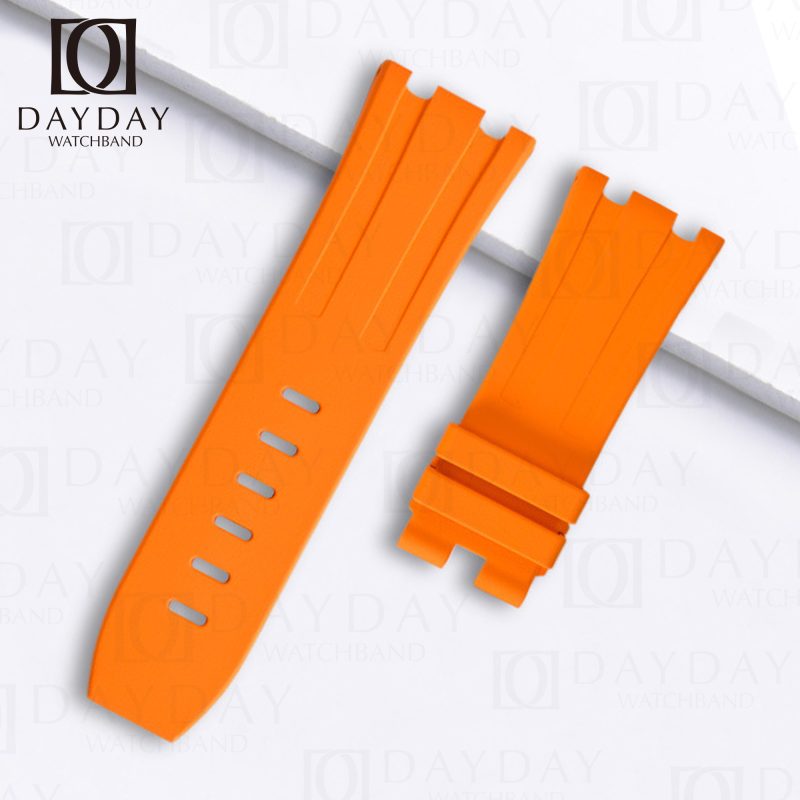 Buy high quality sweatproof orange watch strap belt replacement for AP Audemars Piguet Royal Oak Offshore 42mm men's watch