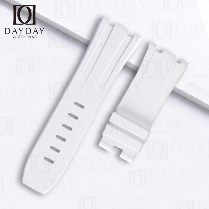 Buy high quality sweatproof white watch strap belt replacement for AP Audemars Piguet Royal Oak Offshore 42mm men's watch