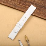 Custom handmade white satin fabric watch strap band replacement 19mm for Montblanc Star Classique Lady Automatic