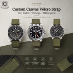 Custom nylon velcro watch strap for Rolex Panerai Omega and Behrens watch