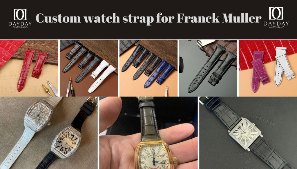 Daydaywatchband custom handmade leather nylon watch strap watchband watch belt replacement for Franck Muller Vanguard, Conquistador, Crazy Hours, Yachting, Long island, Tourbillon, Master Square