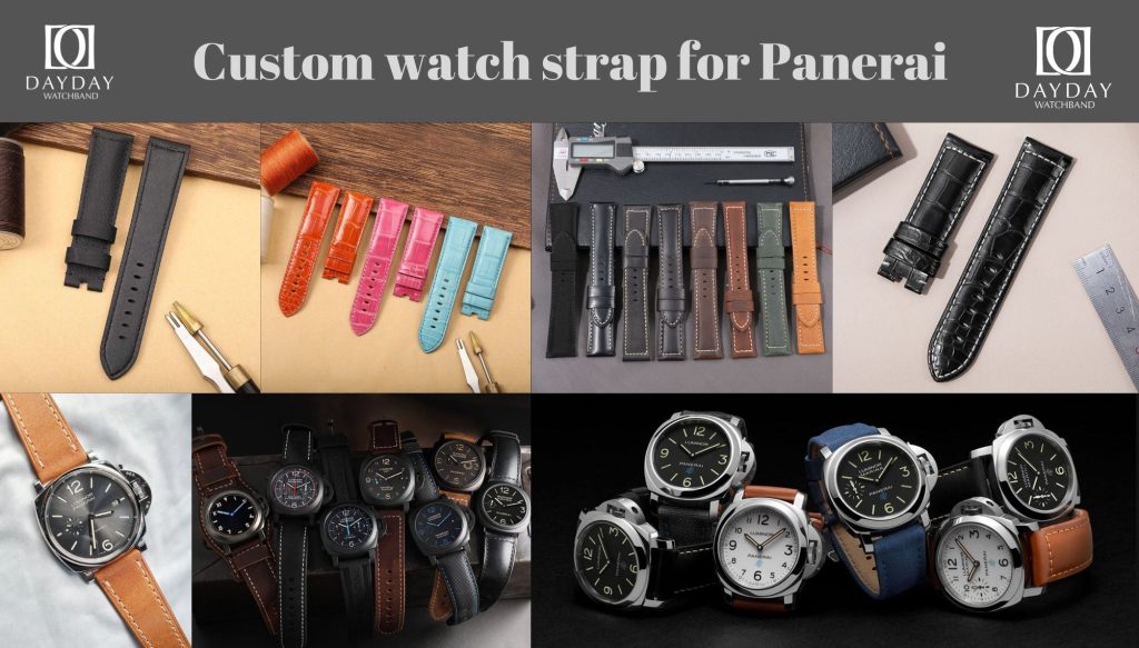 Daydaywatchband custom handmade leather nylon watch strap watchband wirst band watch belt replacement for Panerai Luminor Marina, Submersible, Radiomir,Automatic for sale aftermarket