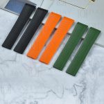 Orange Blue Green Coffee Black White Red rubber watch strap replacement 21mm for patek philippe aquanaut men's watch for sale
