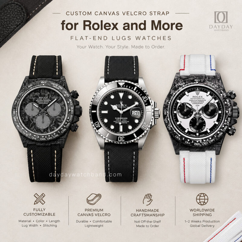 Personalized Custom best velcro watch straps for Rolex
