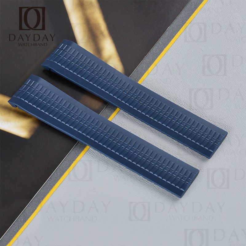 Shop best dark blue silicone rubber watch straps wristbands replacement 21mm for Patek Philippe Aquanaut 5167a 5168g 5164a men's watch aftermarket
