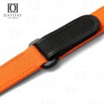 Shop custom handmade 18mm 20mm 22mm nylon orange canvas fabric velcro hook and loop watch strap for Omega Blancpain Rolex men and women's watch