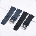 Waterproof dark blue black FKM rubber silicone watch strap replacement for Audemars Piguet Royal Oak Offshore 42mm men's watch