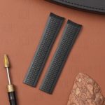 buy best black silicone rubber watch straps wristbands replacement 21mm for Patek Philippe Aquanaut 5167a 5168g 5164a men's watch aftermarket watch strap (1)