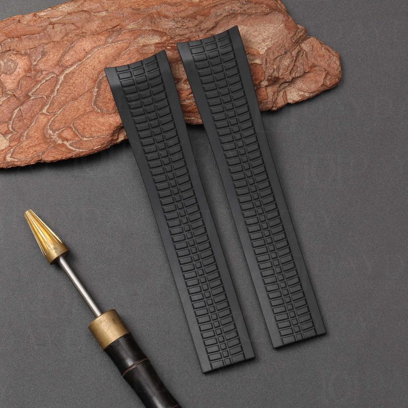 buy best black silicone rubber watch straps wristbands replacement 21mm for Patek Philippe Aquanaut 5167a 5168g 5164a men's watch aftermarket watch strap (2)