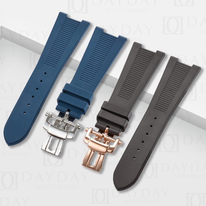 buy comfortable sweatproof blue brown tropic rubber silicone watch band replacement for Patek Philippe Nautilus men’s watches 5711 5712 5726 5980 aftermarket