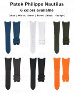 buy comfortable sweatproof tropic fkm 6 colors rubber silicone watch band replacement for Patek Philippe Nautilus men’s watches 5711 5712 5726 5980 aftermarket