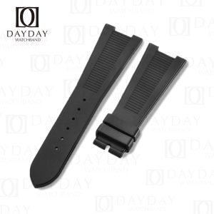 buy comfortable sweatproof tropic fkm black rubber silicone watch band strap replacement for Patek Philippe Nautilus men’s watches 5711 5712 5726 5980 aftermarket
