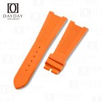 buy comfortable sweatproof tropic orange rubber silicone watch band replacement for Patek Philippe Nautilus men’s watches 5711 5712 5726 5980 aftermarket