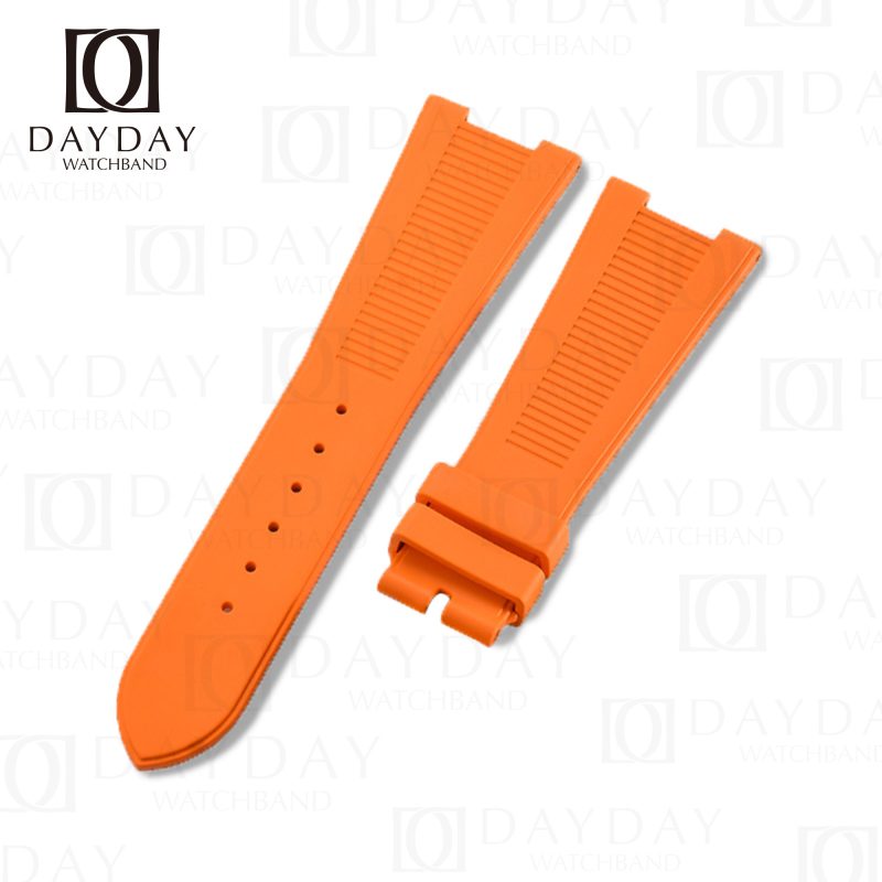 buy comfortable sweatproof tropic orange rubber silicone watch band replacement for Patek Philippe Nautilus men’s watches 5711 5712 5726 5980 aftermarket