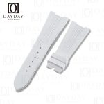buy comfortable sweatproof tropic white rubber silicone watch band 25mm replacement for Patek Philippe Nautilus men’s watches 5711 5712 5726 5980 aftermarket