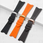 buy soft waterproof FKM orange blue green rubber watch strap band replacement for Patek Philippe Nautilus men’s watches 5711 5712 5726 5980 for sale aftermarket