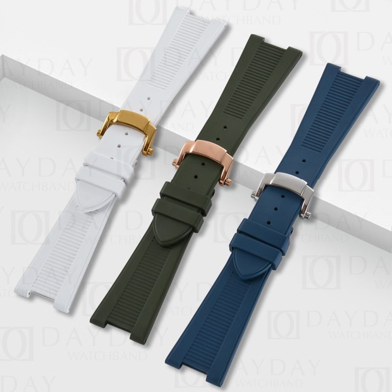 buy soft waterproof FKM white black blue rubber watch strap replacement for Patek Philippe Nautilus men’s watches 5711 5712 5726 5980 for sale aftermarket