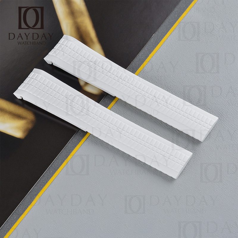 shop white rubber tropic watch strap wrist bands replacement 19mm for Patek Philippe Aquanaut 5167a 5168g 5164a for sale