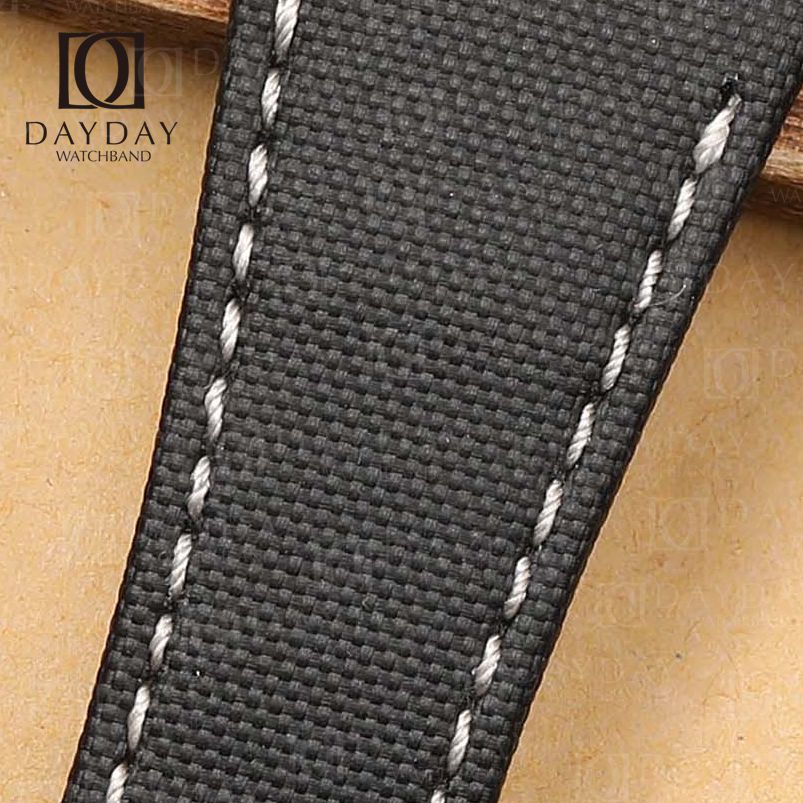 Black Kevlar nylon watch strap band replacement for Iwc Ingenieur Amg Iw323904