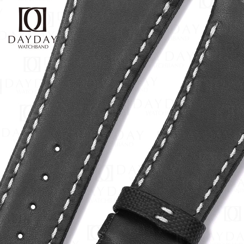 Black nylon watch strap band replacement for Iwc Ingenieur Amg Iw323904