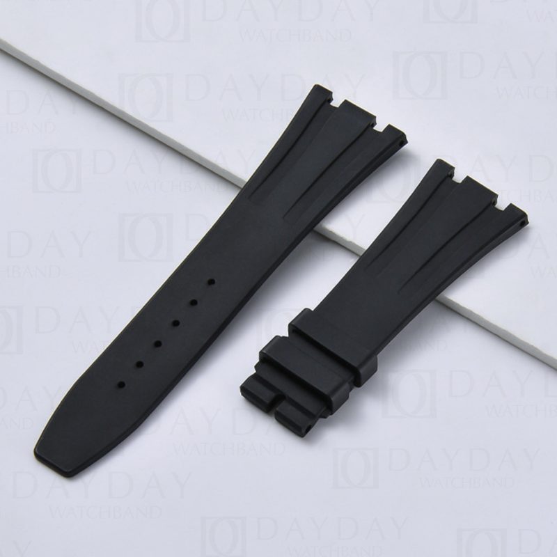 Buy Waterproof and sweatproof black FKM rubber watch band replacement Audemars Piguet Royal Oak 15300 15400 and more men's watch