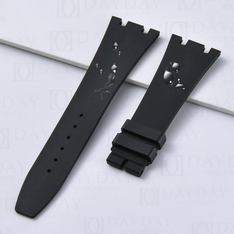 Buy Waterproof and sweatproof black FKM rubber watch band strap replacement Audemars Piguet Royal Oak 153001540015500263312632026239 men's watch (3)