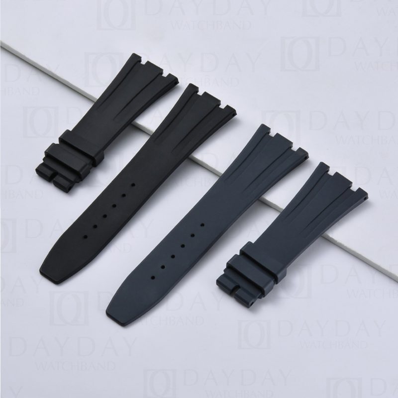 Buy Waterproof and sweatproof black dark blue FKM rubber band strap replacement Audemars Piguet Royal Oak 15300 15400 15500 26331 26320 26239 men's watch for sale