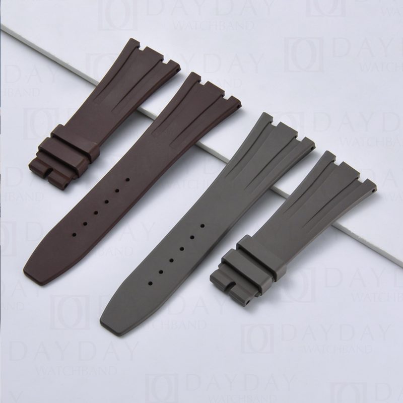 Buy Waterproof and sweatproof black grey FKM rubber band strap replacement Audemars Piguet Royal Oak 15300 15400 15500 26331 26320 26239 men's watch for sale