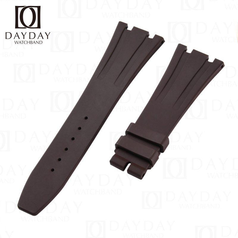 Buy Waterproof and sweatproof brown FKM rubber band strap replacement Audemars Piguet Royal Oak 15300 15400 15500 26331 26320 26239 men's watch for sale