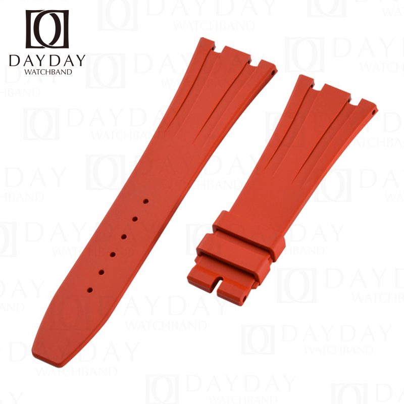 Buy Waterproof and sweatproof red FKM rubber band strap replacement Audemars Piguet Royal Oak 15300 15400 15500 26331 26320 26239 men's watch for sale