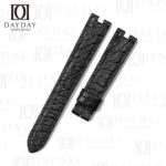 Buy bespoke black custom round scale black alligator watch strap replacement for cartier vendome must de for sale
