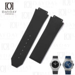 Buy black rubber wrist watch strap band replacement for original Hublot Classic Fusion automatic 42mm, 45mm mens watch for sale