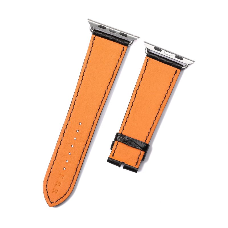 Buy custom best genuine alligator leather watch strap replacement for Apple watch series 1-7 38mm, 40mm, 44mm, 45mm