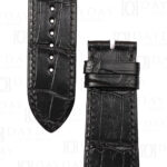 Buy custom best genuine black alligator leather watch strap replacement for Apple watch series 1-7 38mm, 40mm, 44mm, 45mm (2)